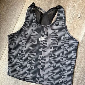 Nike Black and Gray Air Tank Top